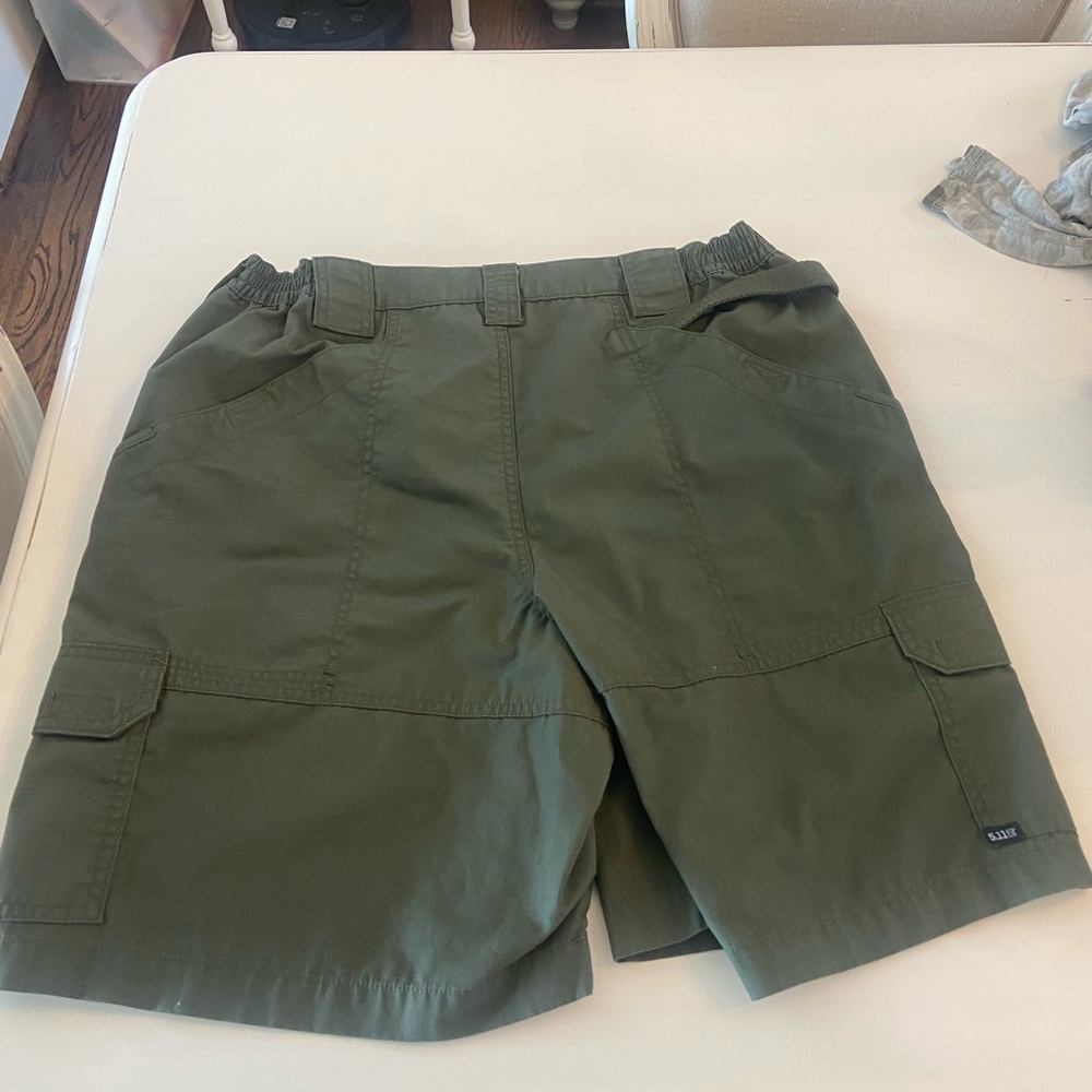 5.11 Tactical Green Cargo Shorts Relaxed Fit